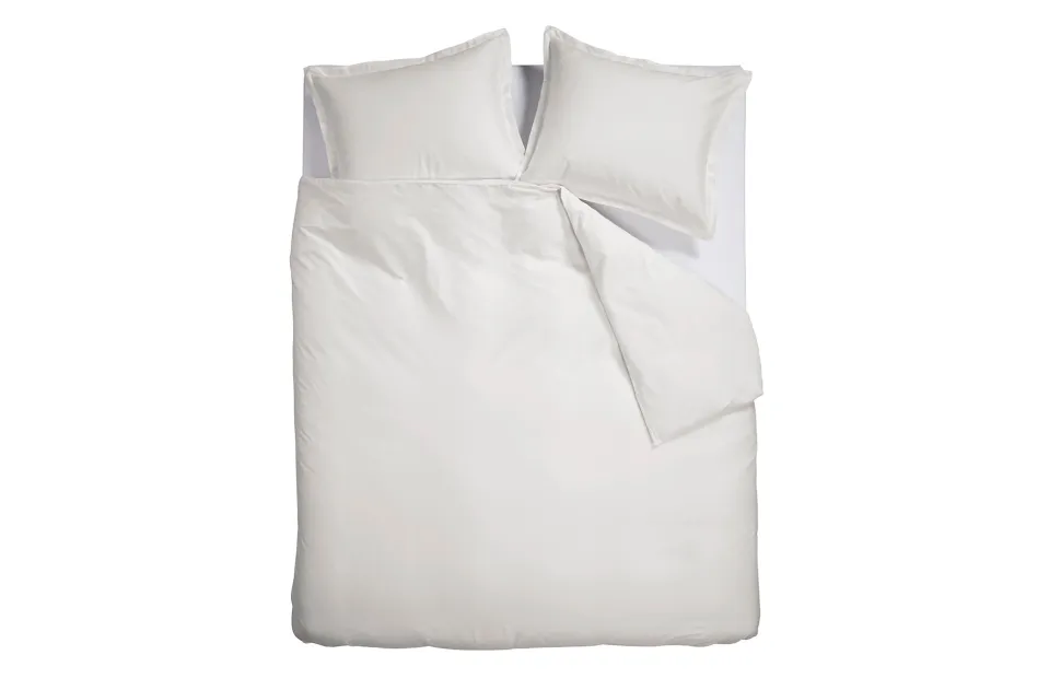Ambiante Satin Uni Dekbedovertrek White