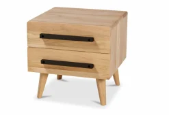 Nachtkast Balance Curve met zwart-houten handvat