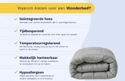 Zelesta Wonderbed Katoen Morning Grey - Dekbed zonder overtrek 4 seizoenen